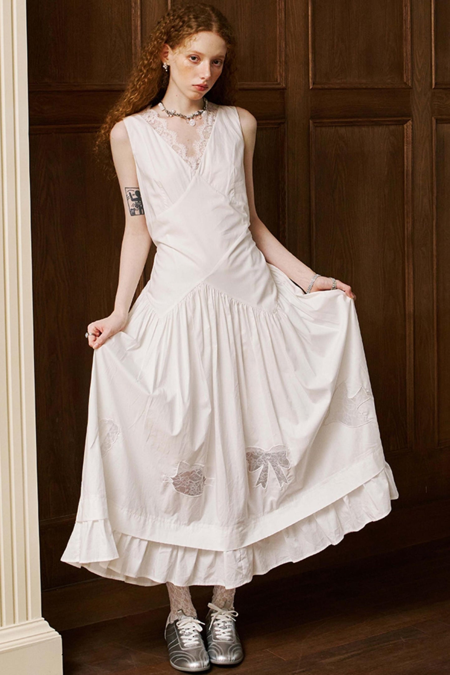 Elegant V-Neck Lace Dress