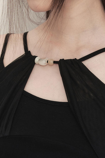 Nightshade Irregular Halter Dress