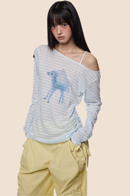 Slant Shoulder Sunscreen Tee