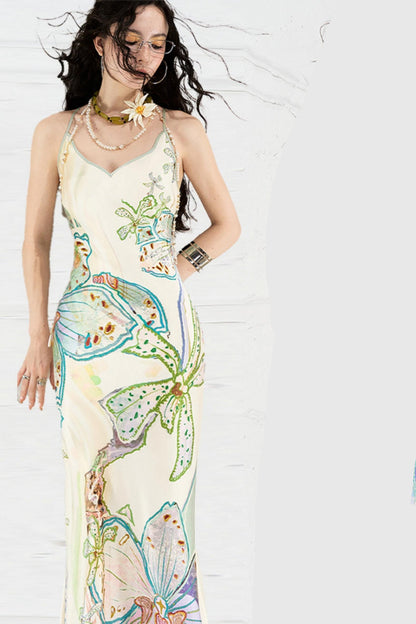 Blossom V-Neck Mermaid Dress