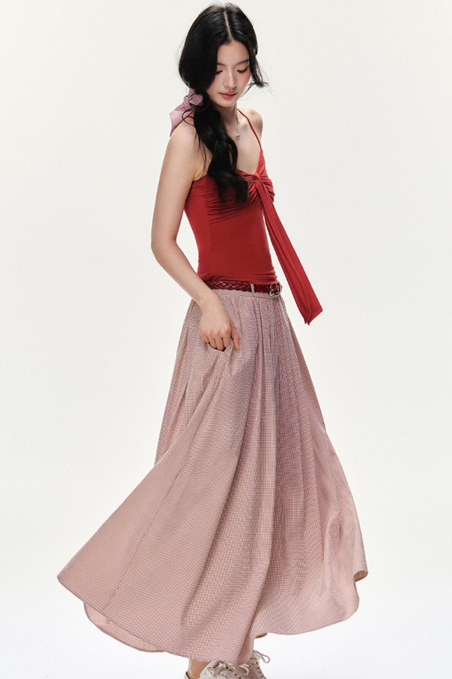 Flowy Solid Flare Skirt