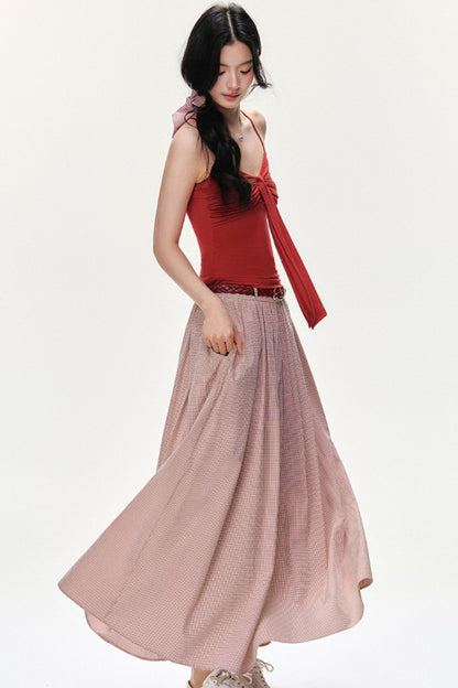 Flowy Solid Flare Skirt