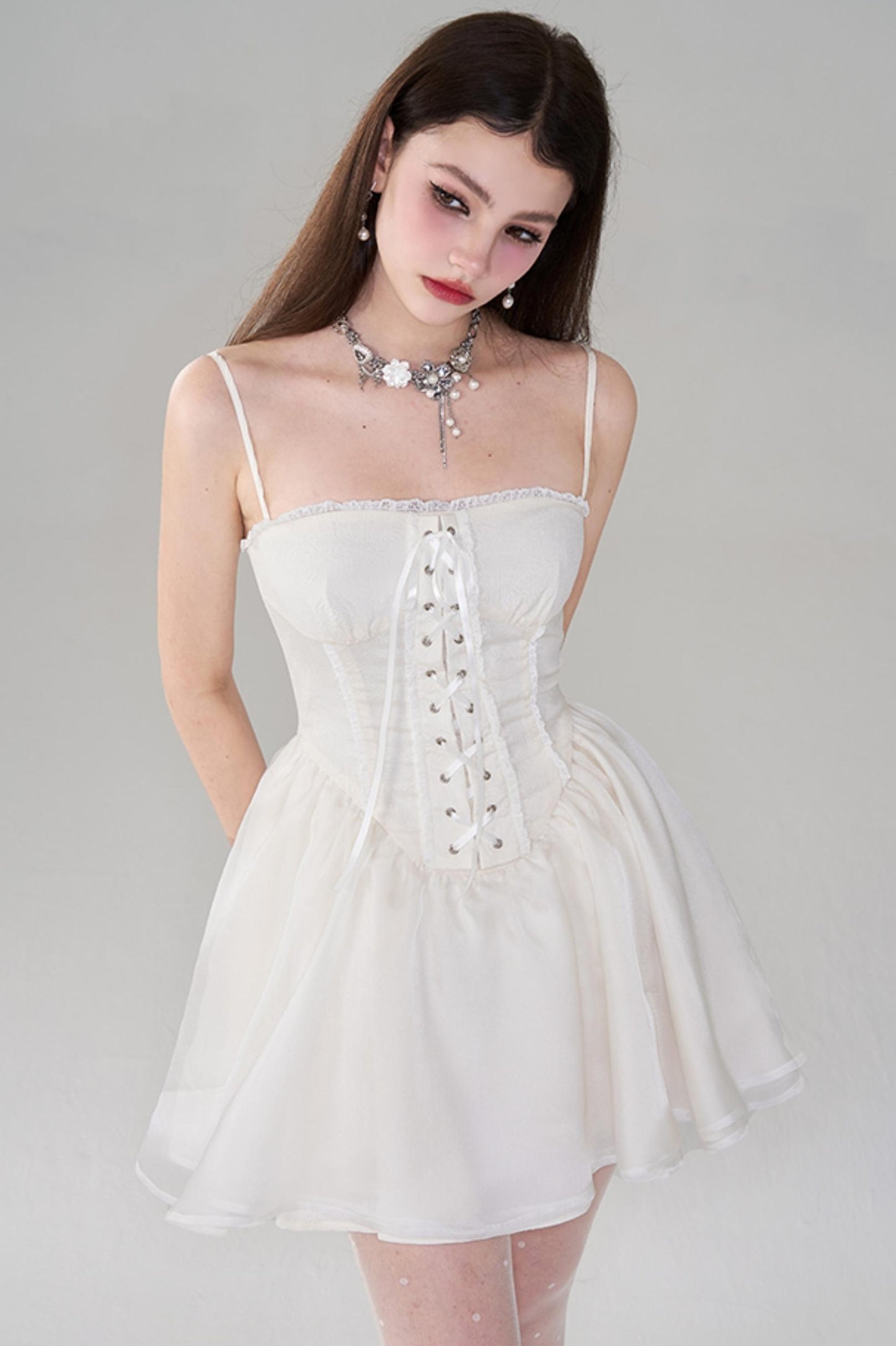 Jacquard Halter Dress