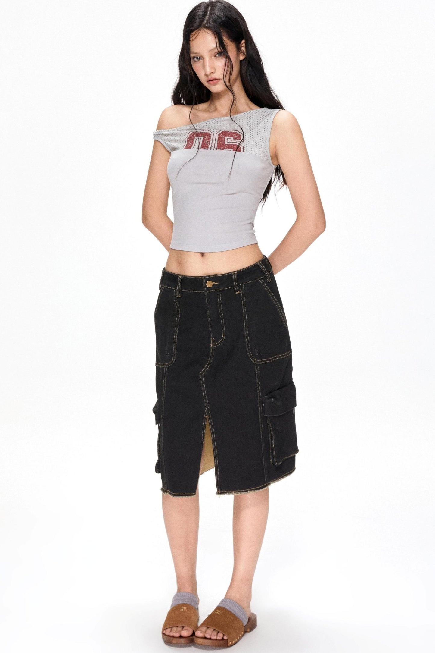 Vintage Utility Half Skirt