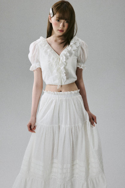 Lace Forest Maxi Skirt Set