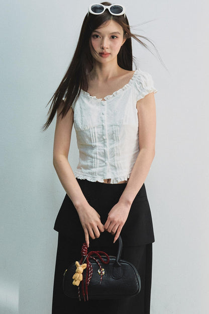 French Puff Sleeve Top