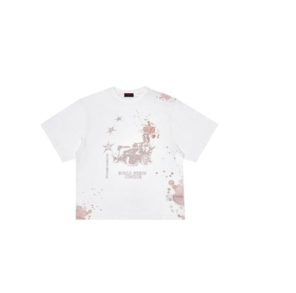 Vintage White Peplum Tee