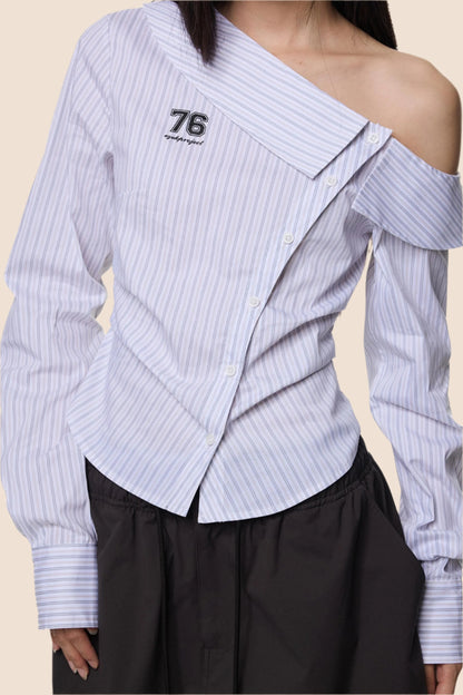 Asymmetrical Striped Summer Top