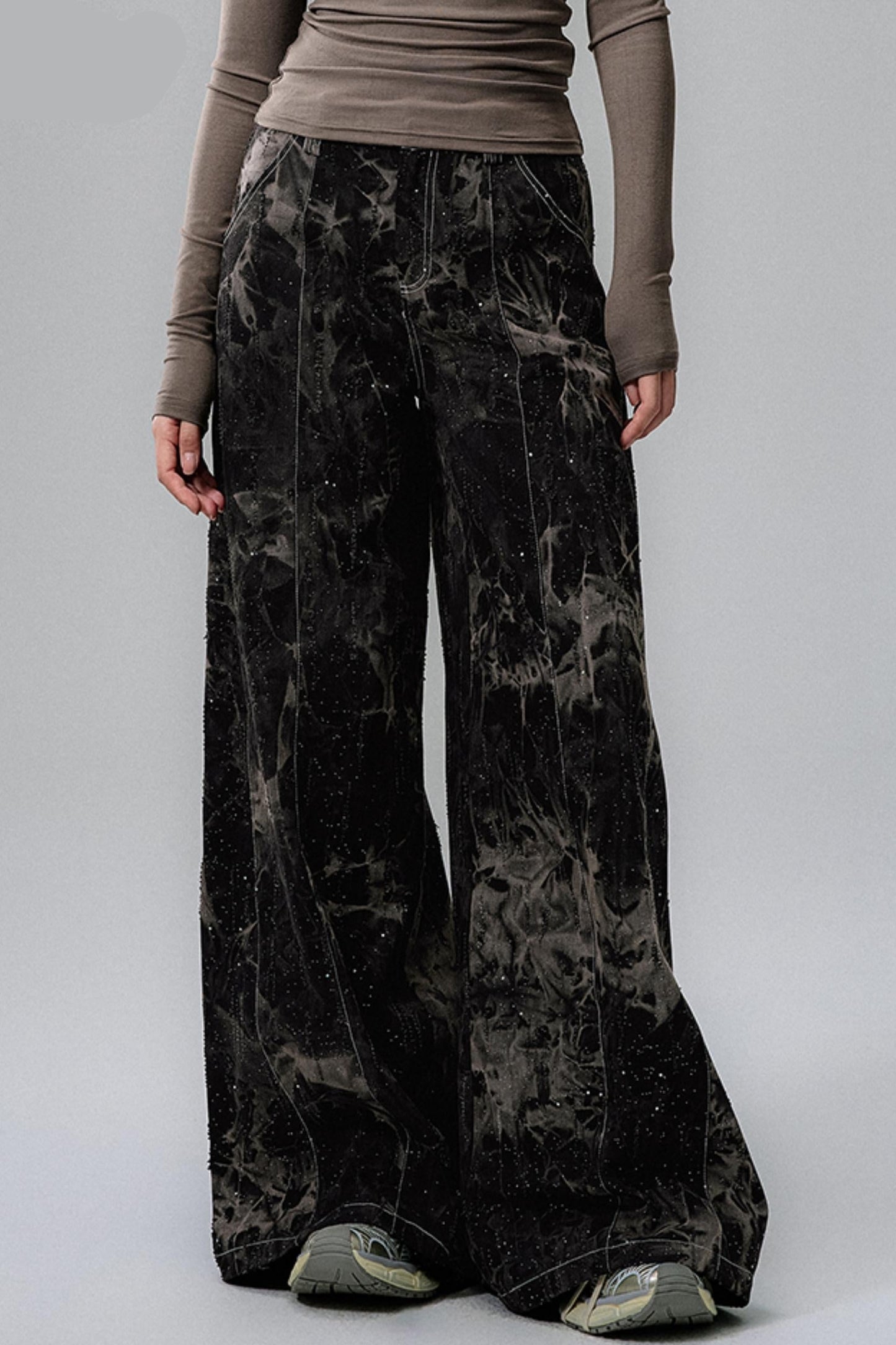 Wide Leg Denim Pants