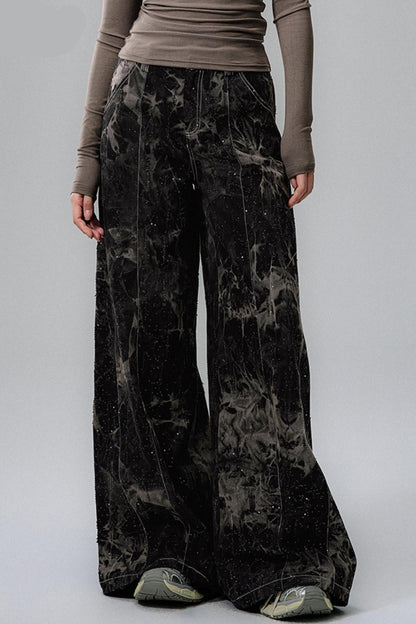 Wide Leg Denim Pants