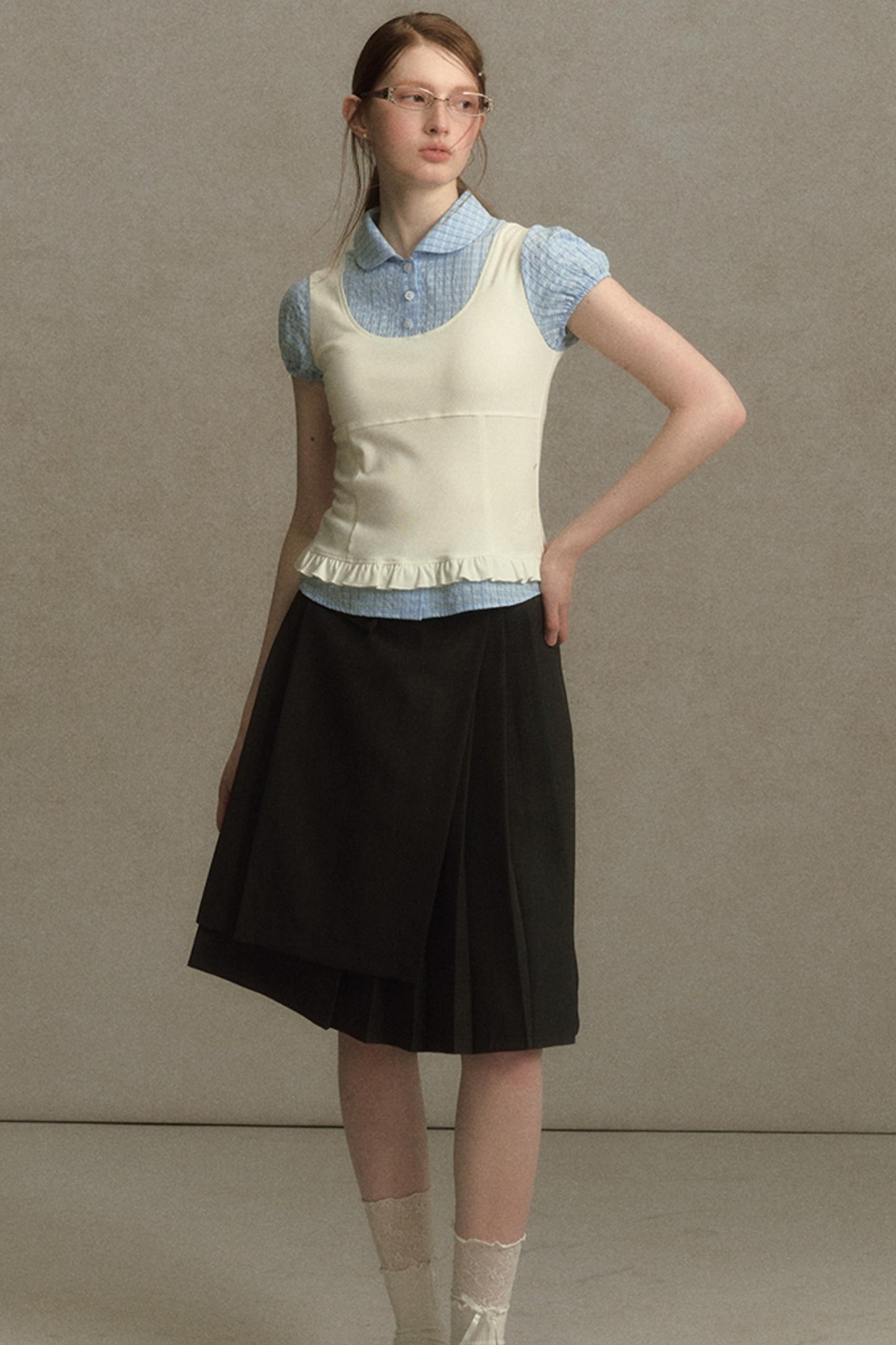 Chic Plaid Bubble Top