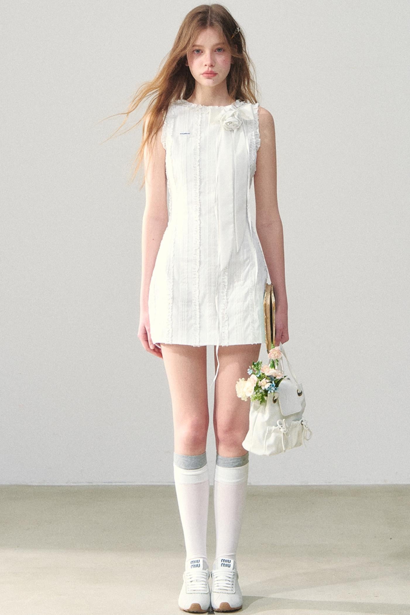 Striped Lace Summer Dress