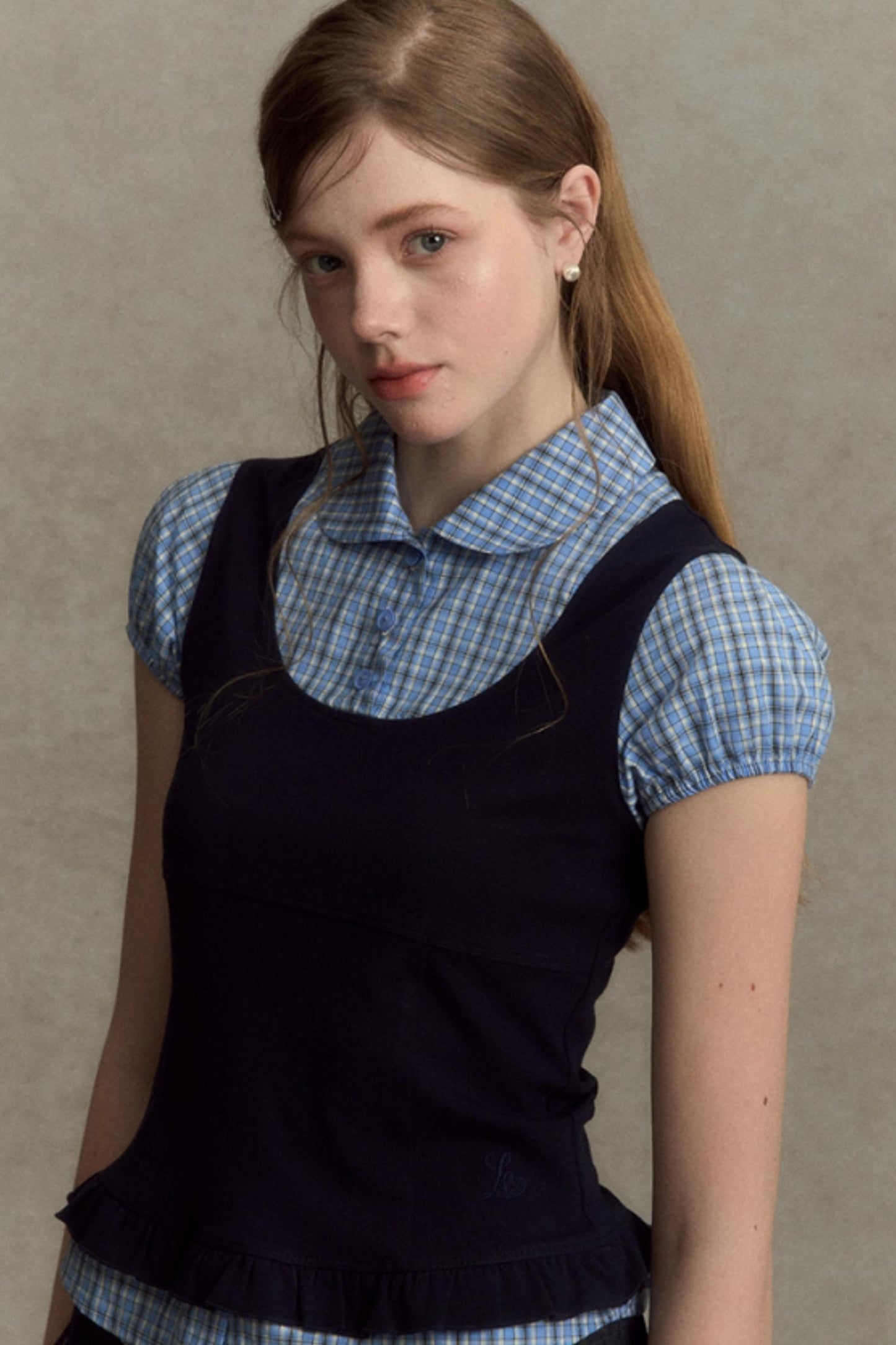 Chic Plaid Bubble Top