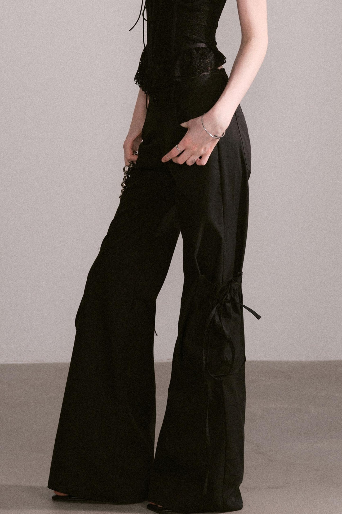 Lace-Trimmed Womens Pants