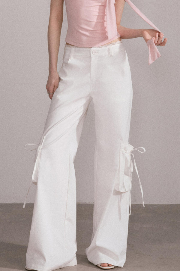 Lace-Trimmed Womens Pants