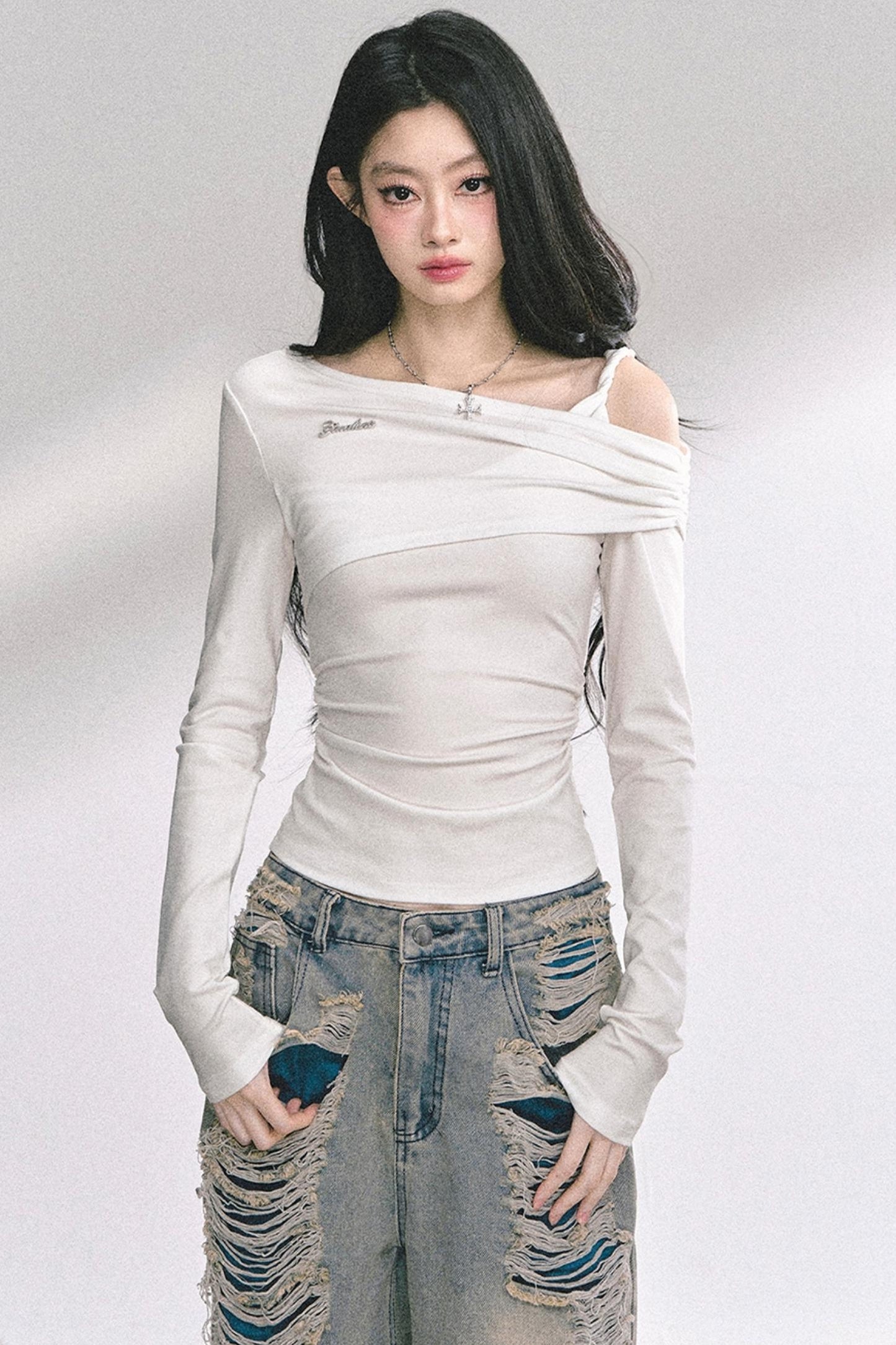 Autumn Lace Shoulder Top