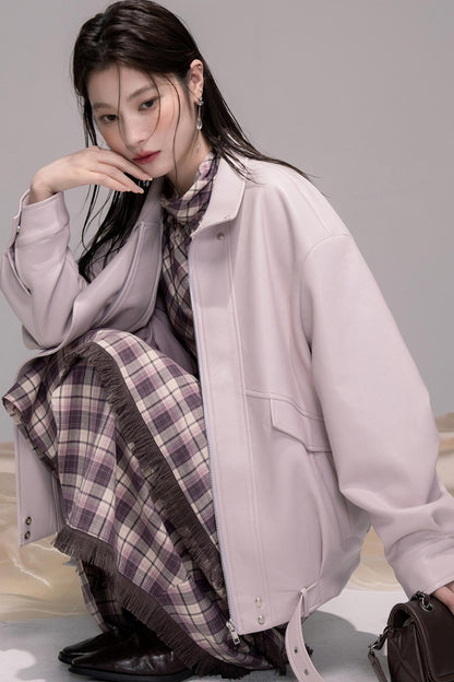 Rio Purple Leather Jacket