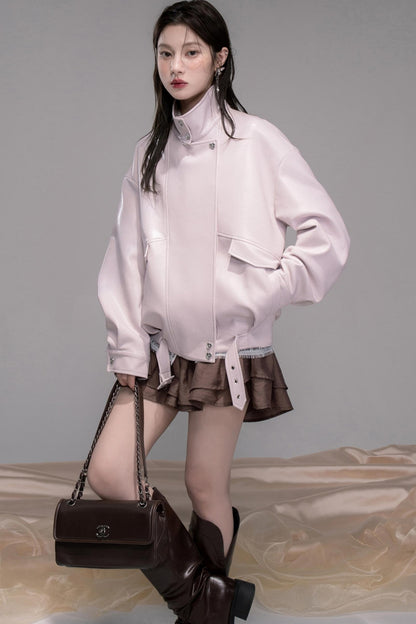 Rio Purple Leather Jacket