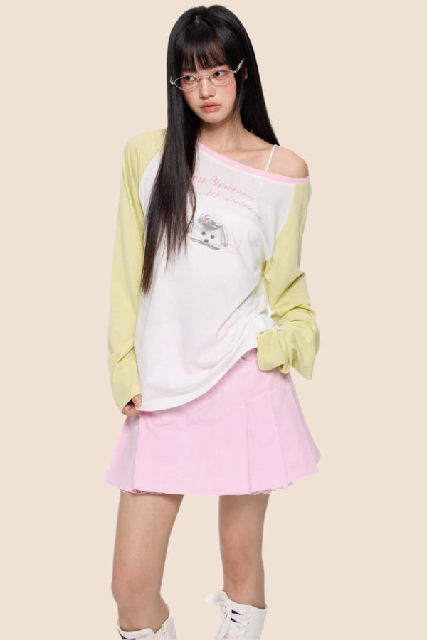 Color Block Sun Protection Smock Top