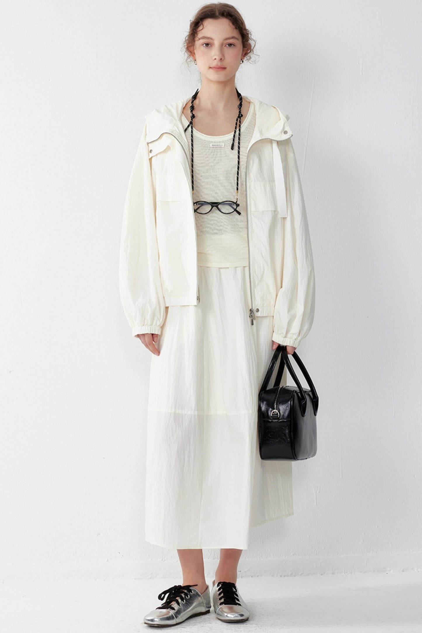 Elegant White A-Line Skirt