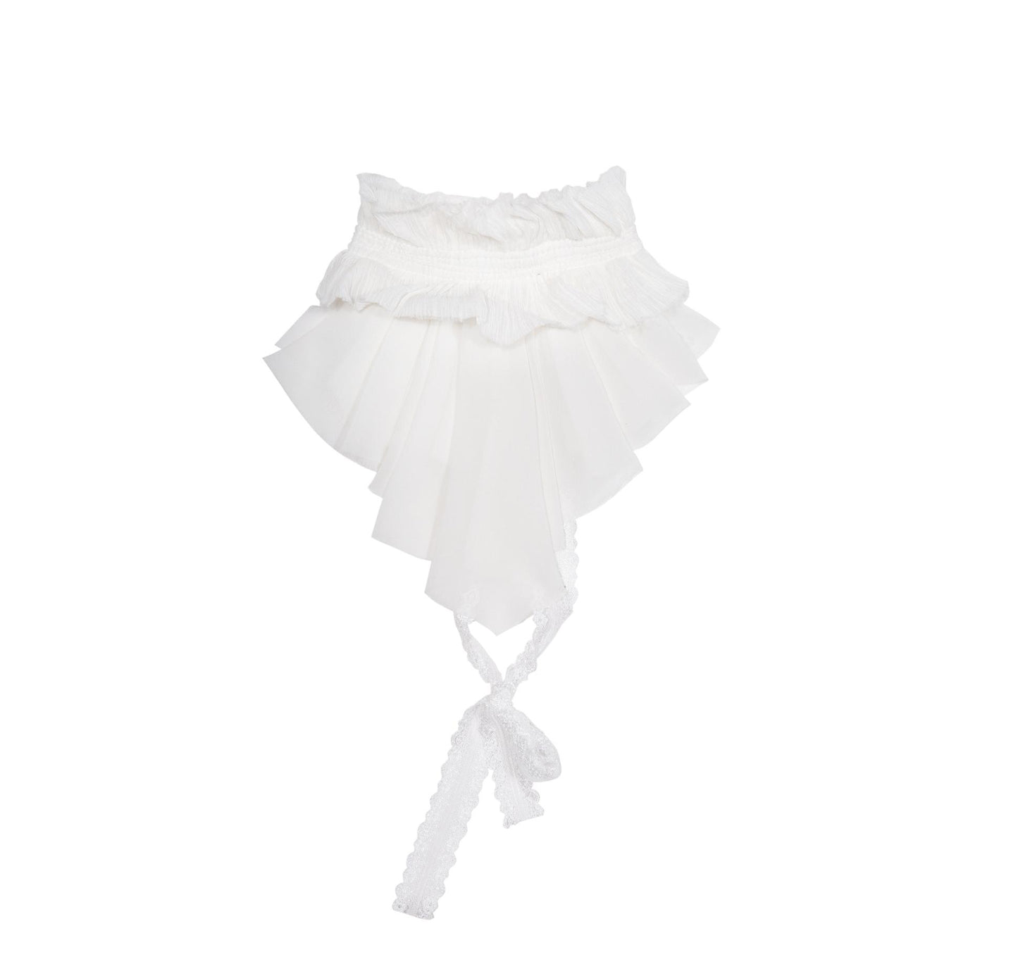 Necklace Accessory Multi-Ruched Lace Halter Top Set