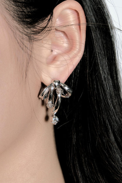 Atomic Butterfly Flower Earrings