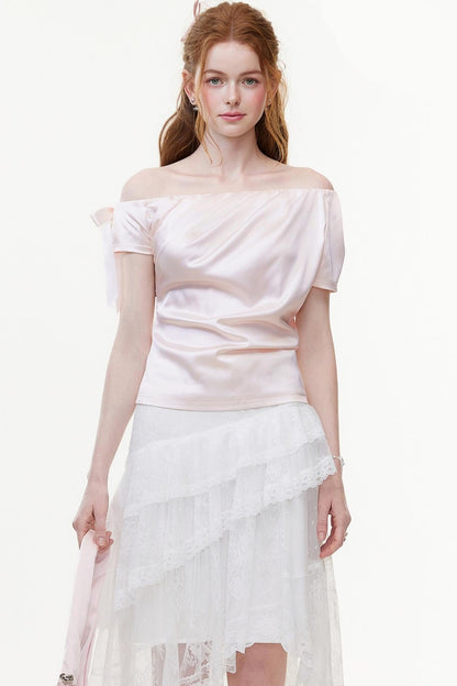 Summer Satin Chiffon Blouse