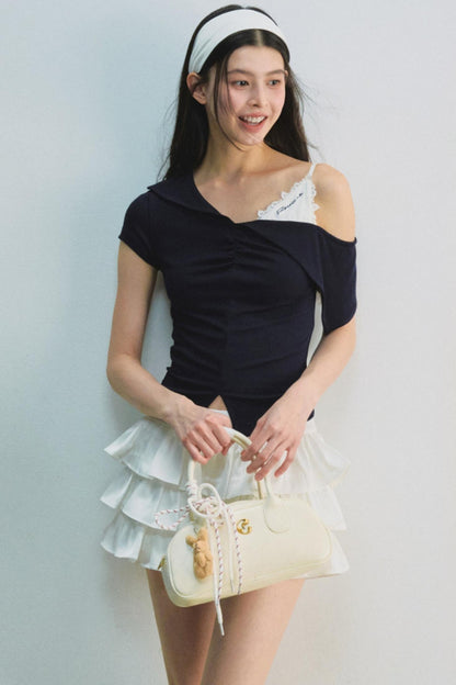 Off-Shoulder Knit Top