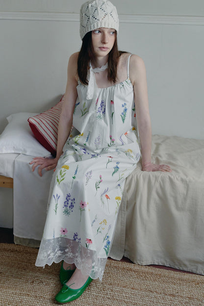 Painted Lace Halter Dress