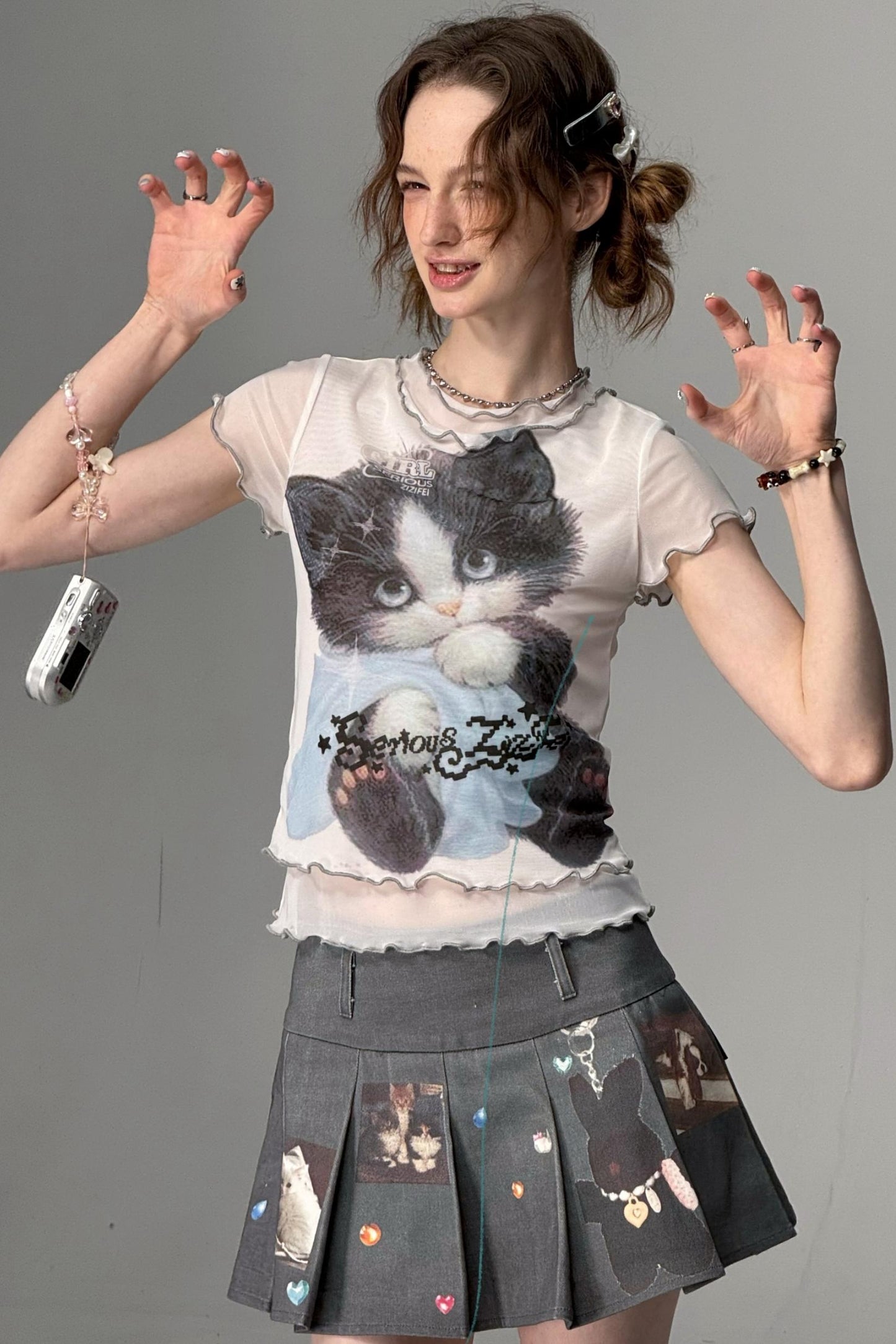 Summer Cat Mesh Tee