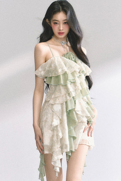 One-Shoulder Lace Dress