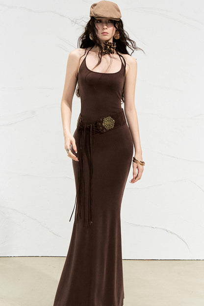 Color-Blocked Two-Piece Dress Set