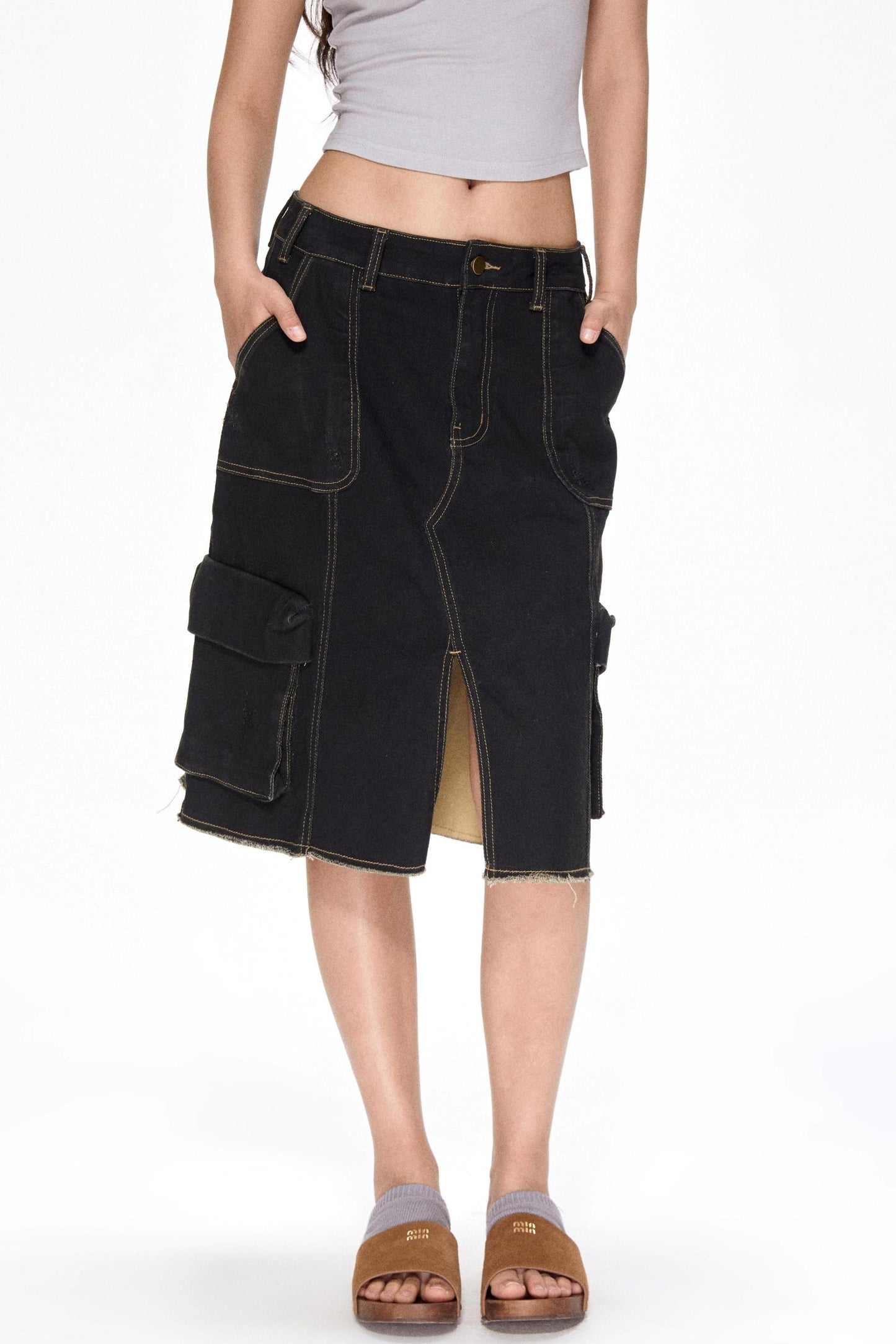 Vintage Utility Half Skirt