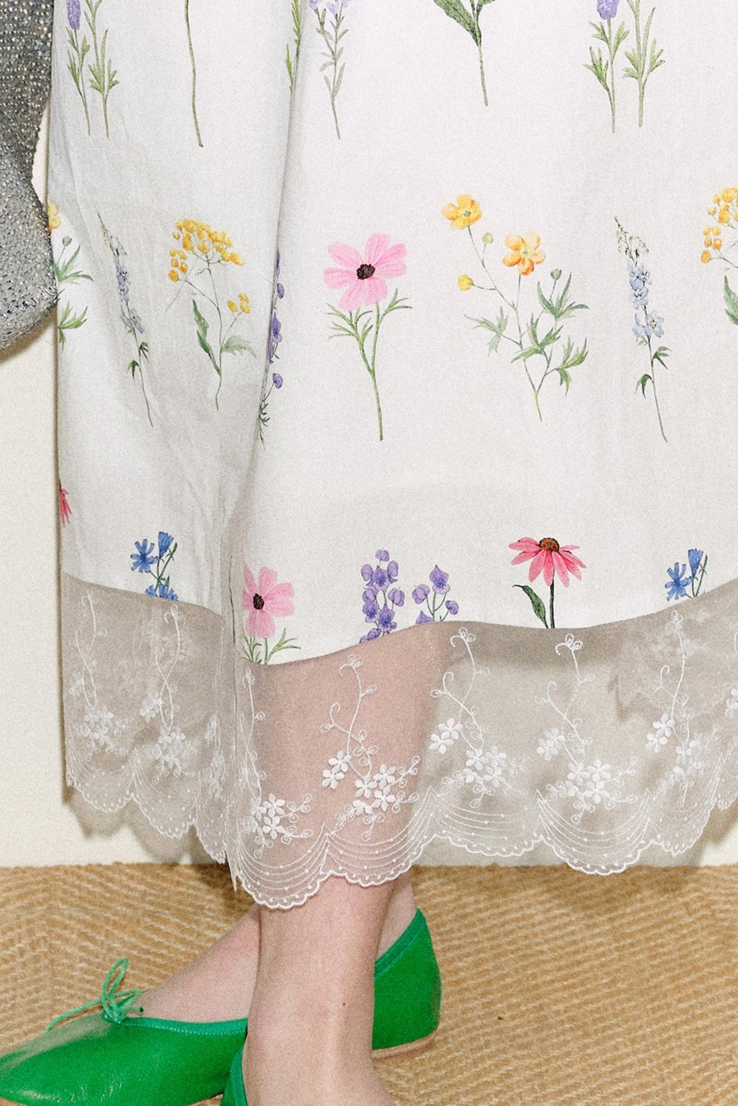 Painted Lace Halter Dress