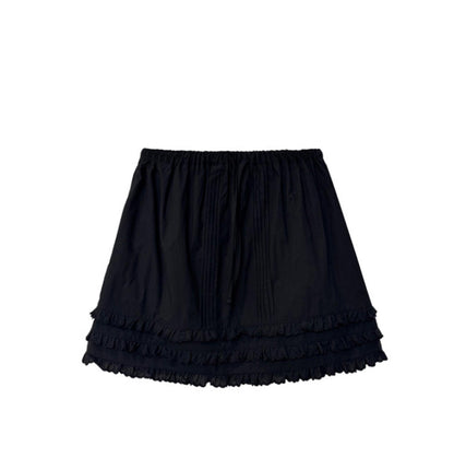 Cotton Lace Ruffle Skirt