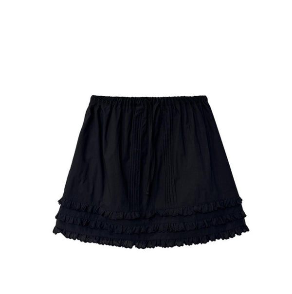 Cotton Lace Ruffle Skirt
