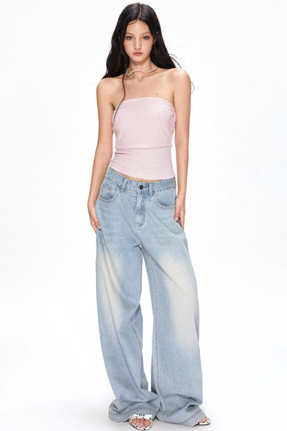 Vintage Light Blue Wide-Leg Jeans