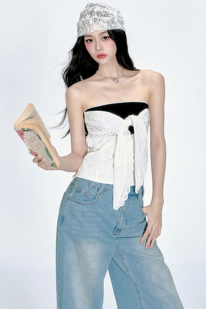 Embroidered Crop Top