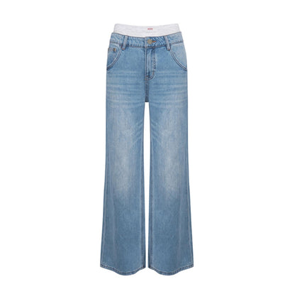 Romantic Lace Wide-Leg Jeans