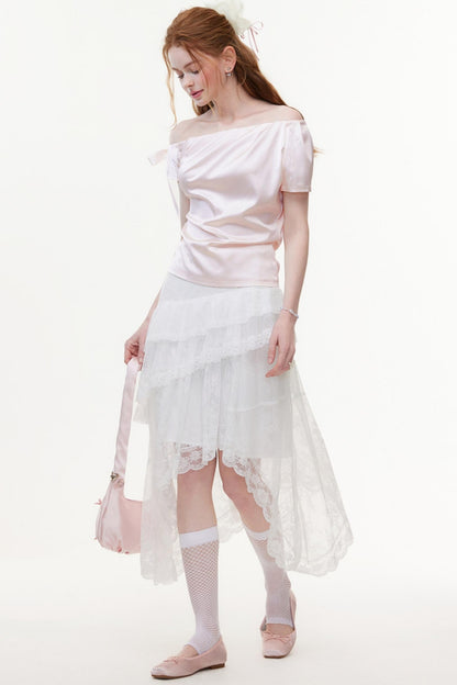 Summer Satin Chiffon Blouse