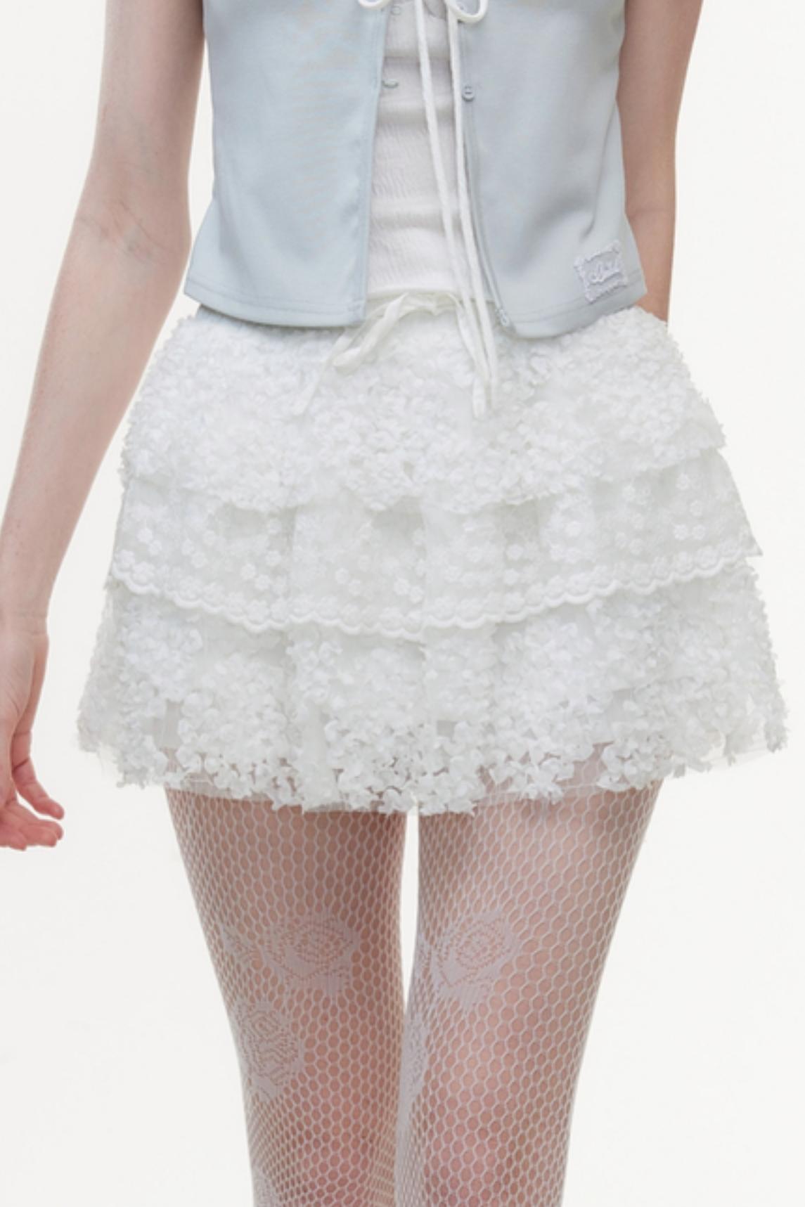 Floral Lace Skater Skirt
