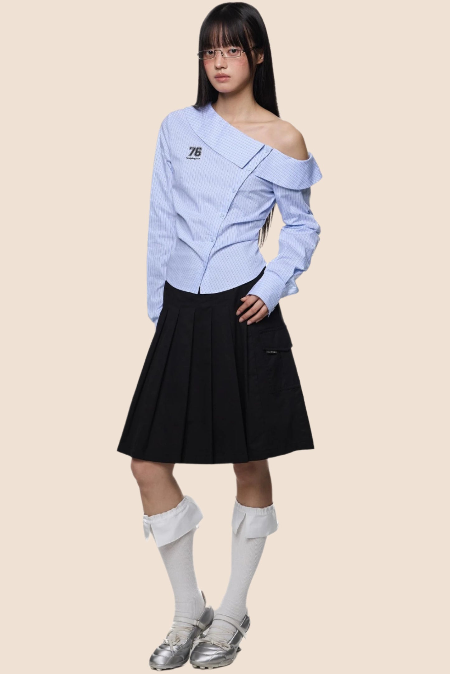 Asymmetrical Striped Summer Top