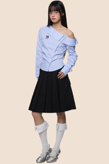 Asymmetrical Striped Summer Top