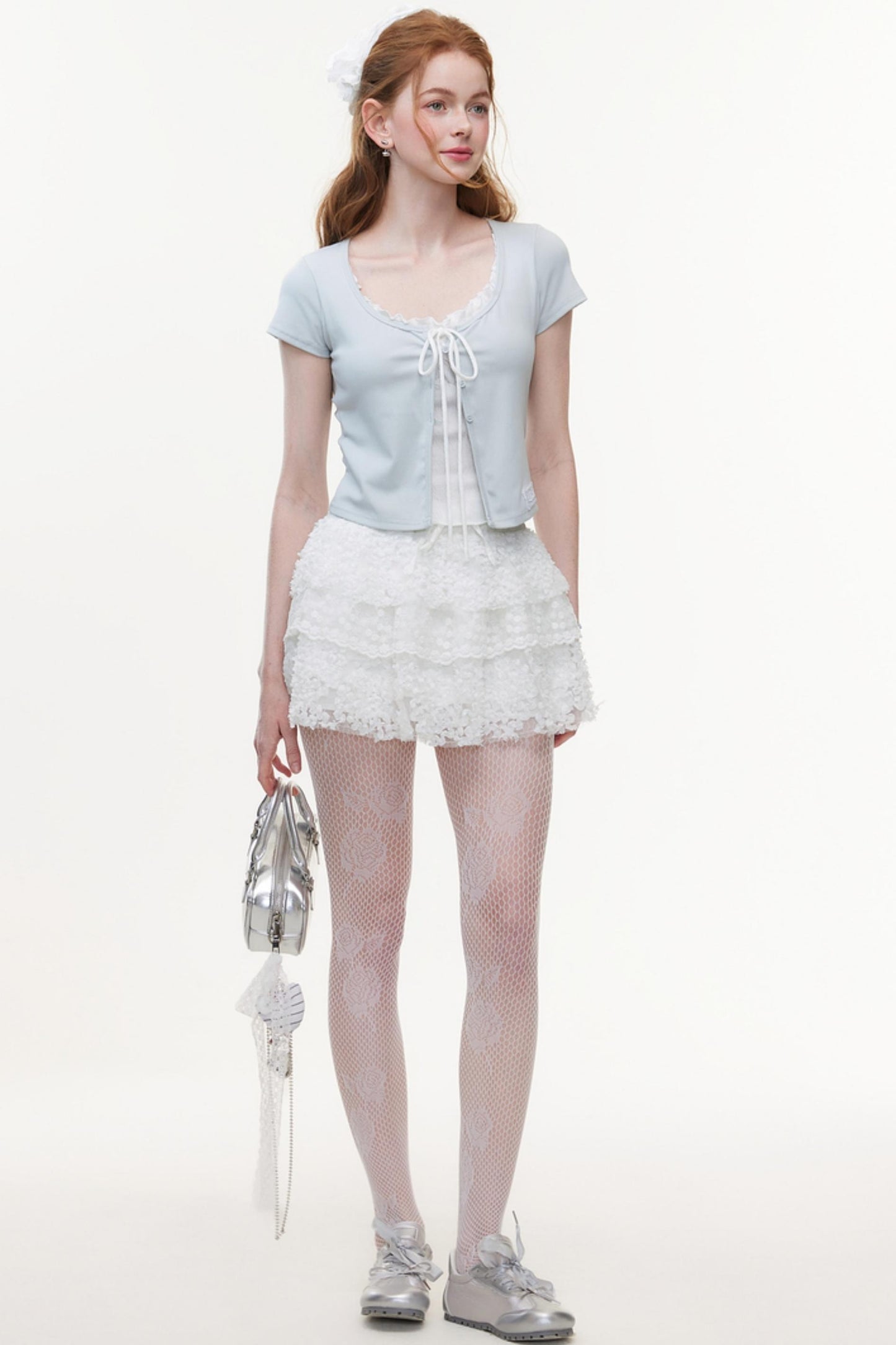 Floral Lace Skater Skirt