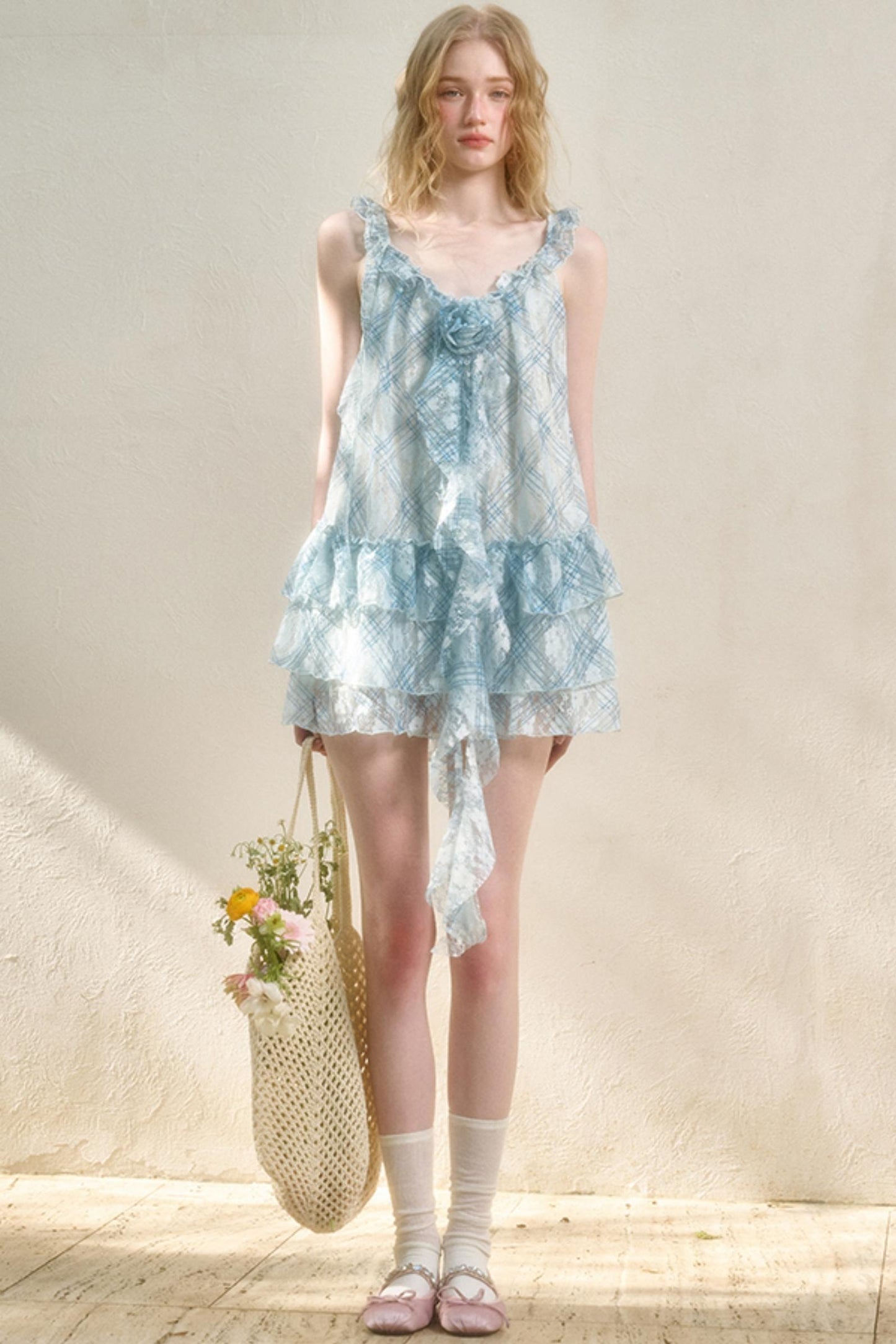 Floral Halter Babydoll Dress