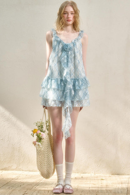 Floral Halter Babydoll Dress