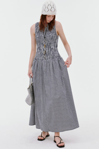 Chic Checkered Summer Dress