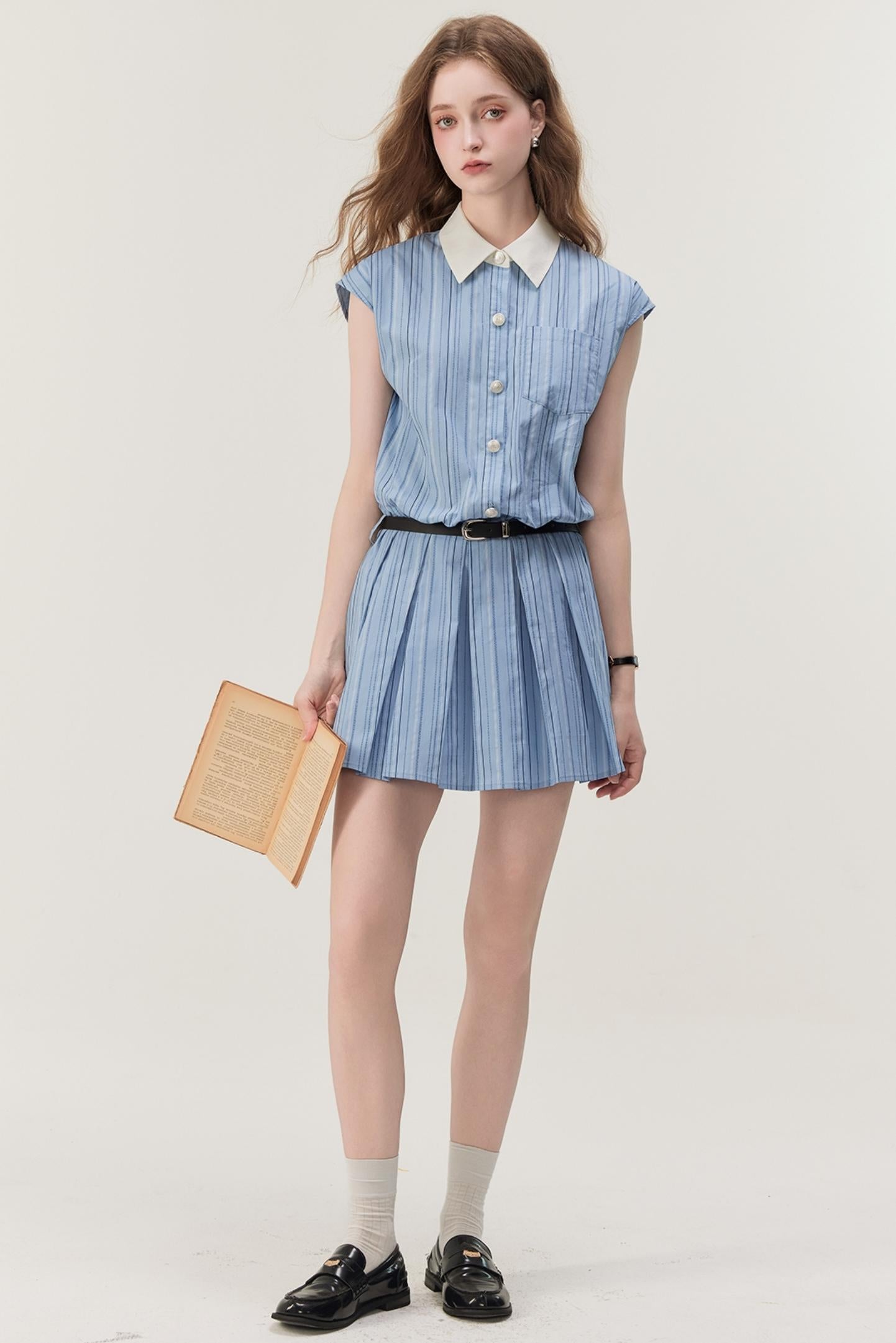 Blue Chic A-line Dress