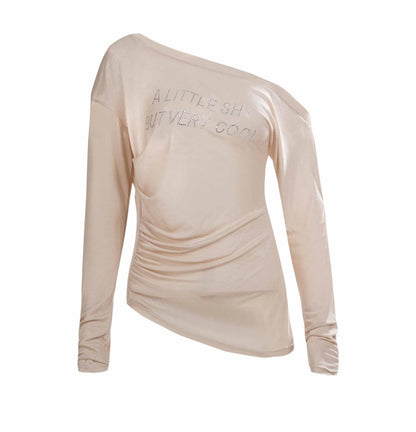 Slim Fit Black Off-Shoulder Blouse