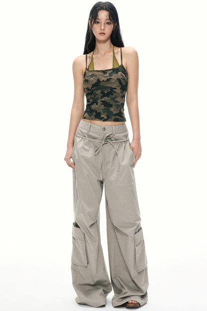Summer High-Waisted Wide-Leg Kids Pants